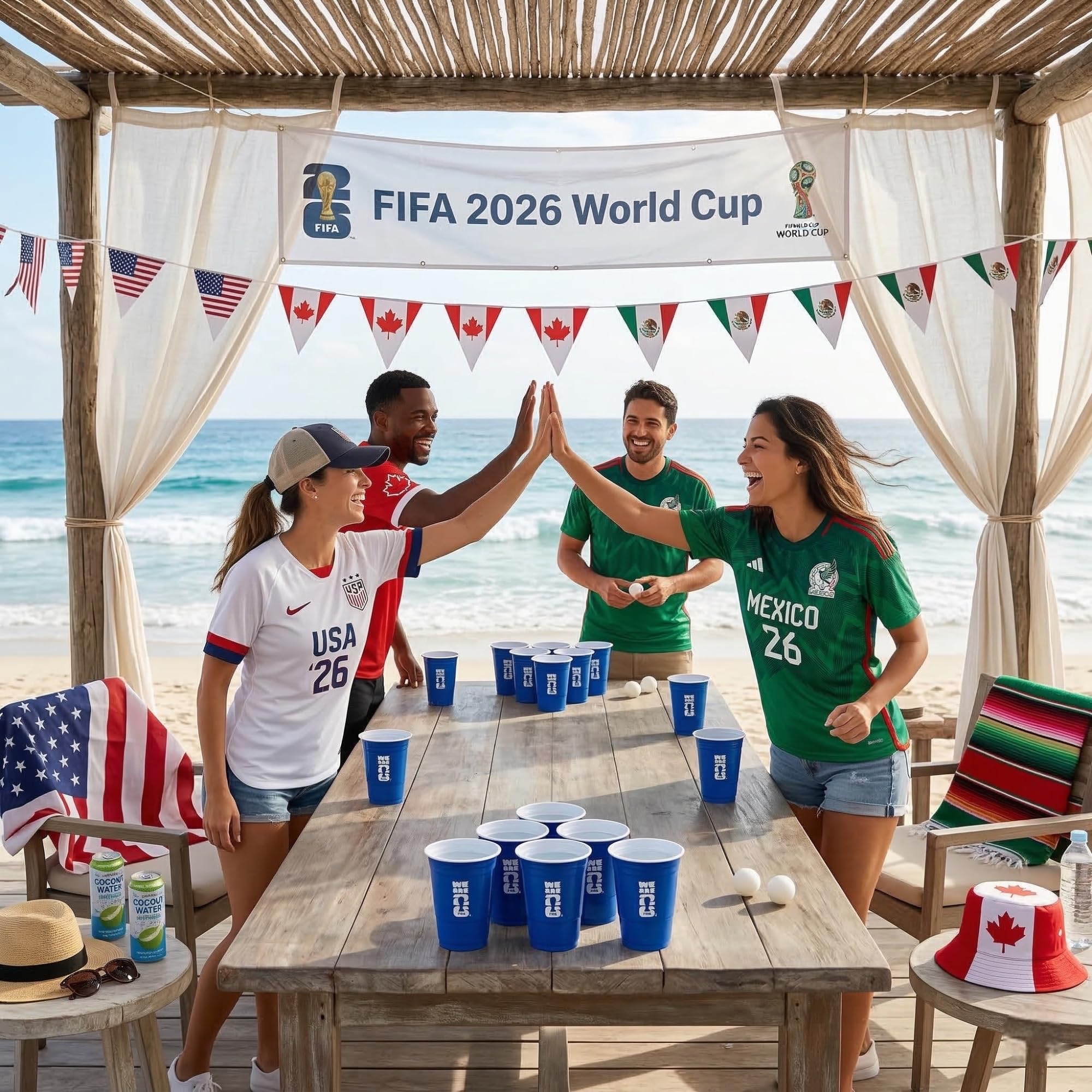 Amazon.co.jp: 公式FIFAワールドカップ2026ホストカントリービアポン
